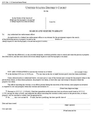Sample of Judicial Warrant